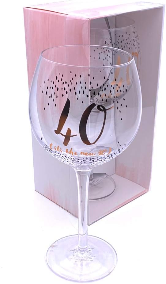 Widdop & Co. Luxe 4oth Birthday Gin Glass