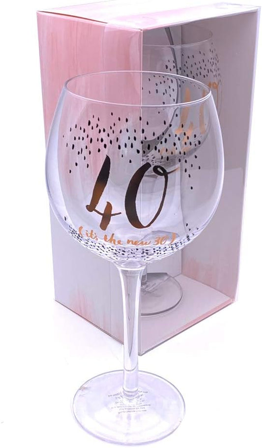 Widdop & Co. Luxe 4oth Birthday Gin Glass