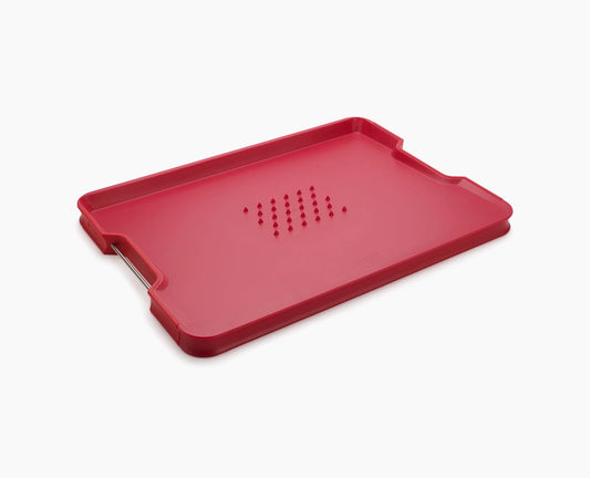 Joseph & Joseph Cut&Carve™ Plus Multi-function Red Chopping Board