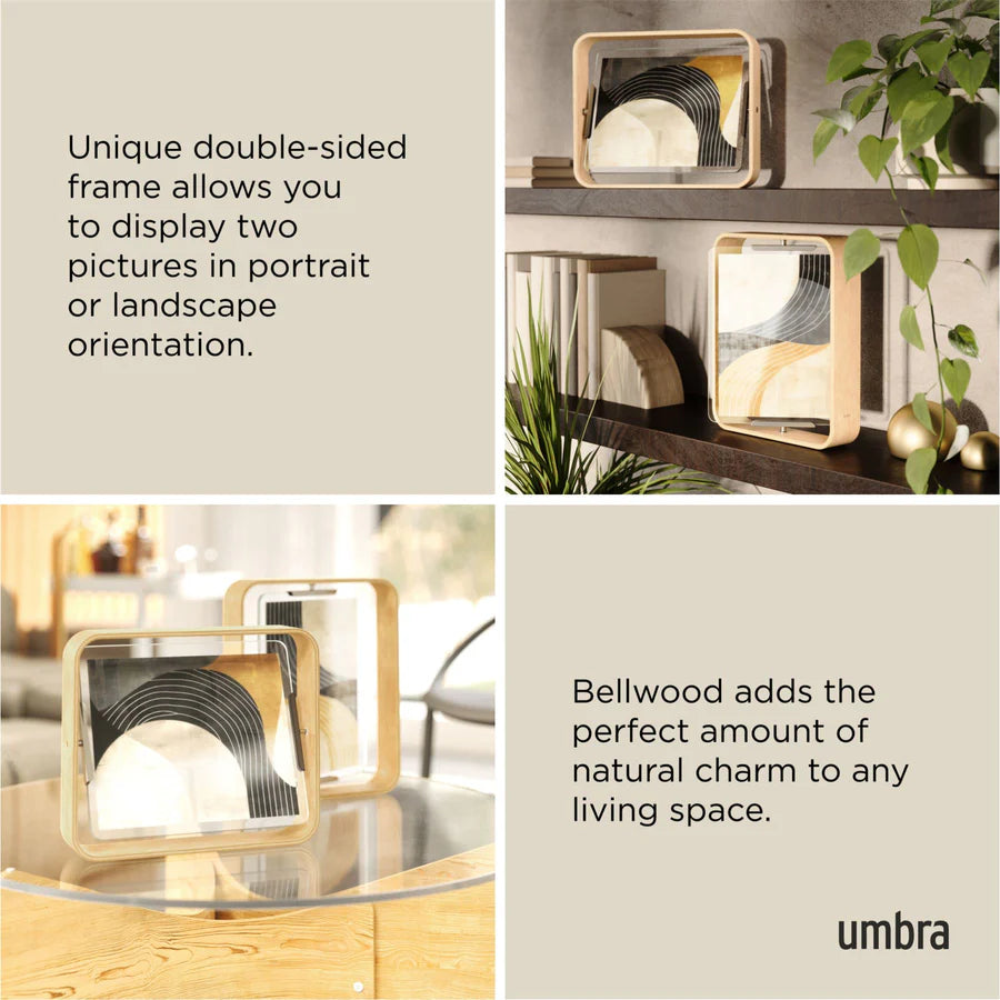 Umbra Bellwood Curved Double Sided Picture Frame in Natural