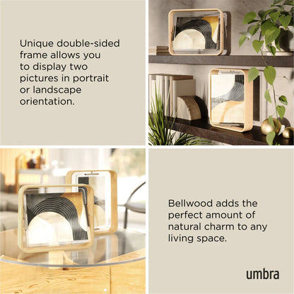 Umbra Bellwood Curved Double Sided Picture Frame in Natural