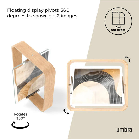 Umbra Bellwood Curved Double Sided Picture Frame in Natural