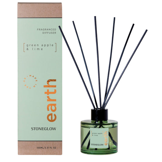 Stoneglow Green Apple & Lime Scented Reed Diffuser 100ml
