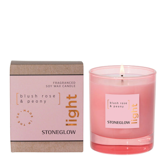 Stoneglow Blush Rose & Peony Soy Wax Scented Candle