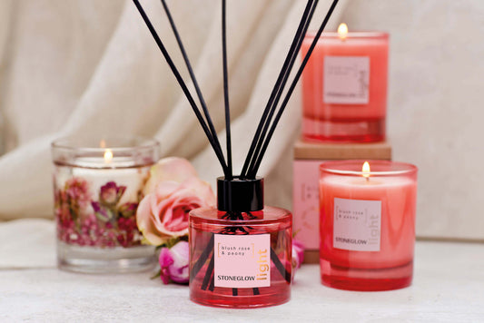 Stoneglow Blush Rose & Peony Scented Reed Diffuser 100ml