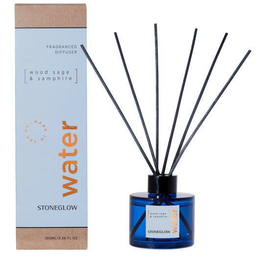 Stoneglow Wood Sage & Samphire Scented Reed Diffuser 100ml