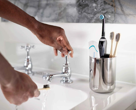 Joseph & Joseph EasyStore™ Luxe Stainless-steel Toothbrush Caddy