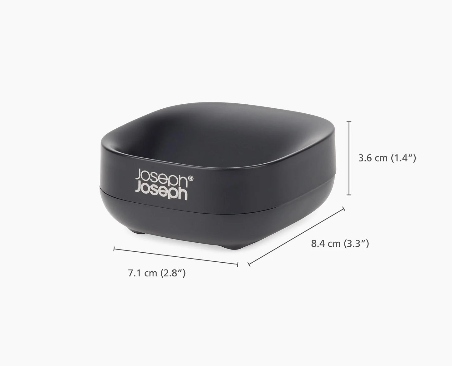 Joseph & Joseph Slim™ Compact Matt Black Soap Dish