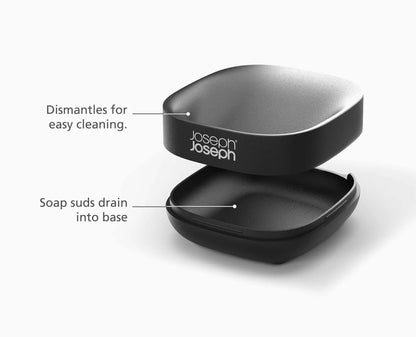 Joseph & Joseph Slim™ Compact Matt Black Soap Dish