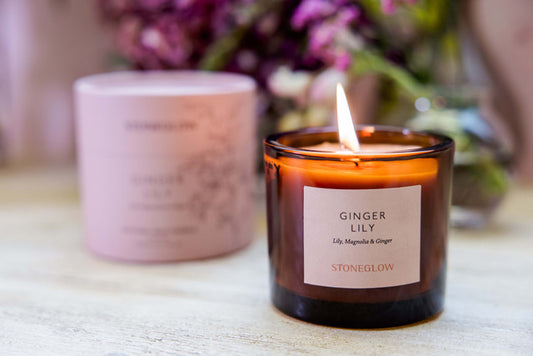 Stoneglow Lily, Magnolia & Ginger Scented Natural Wax Candle