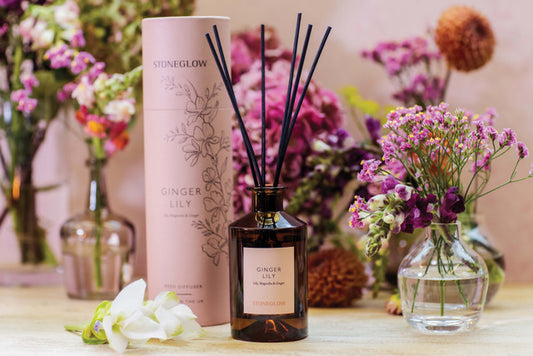 Stoneglow Lily, Magnolia & Ginger Scented Reed Diffuser 160ml