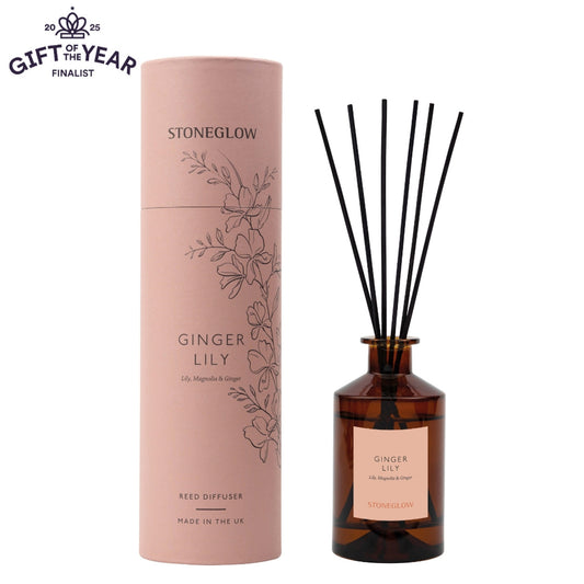 Stoneglow Lily, Magnolia & Ginger Scented Reed Diffuser 160ml