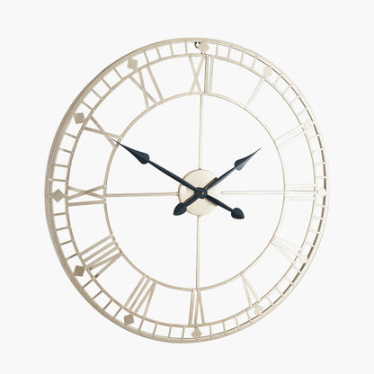 Pacific Antique Gold Metal Round Wall Clock Large