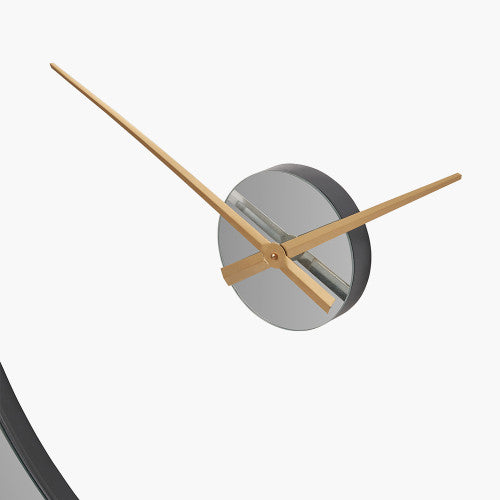 Pacific Mirror and Gold 2 Piece Open Wall Clock