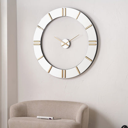 Pacific Mirror and Gold 2 Piece Open Wall Clock