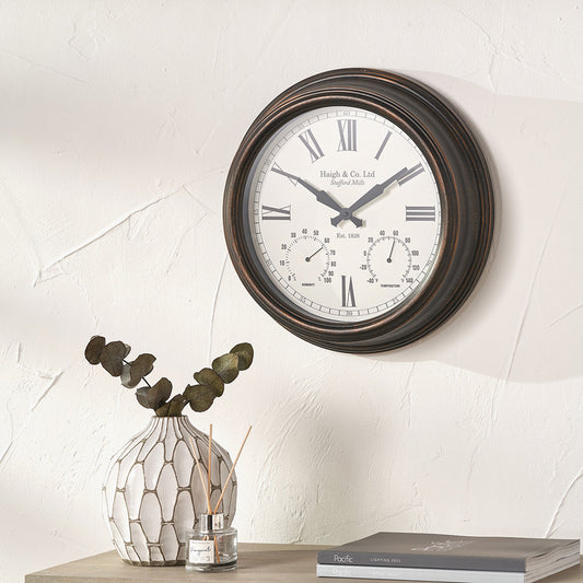 Antique Effect Indoor Outdoor Wall Clock