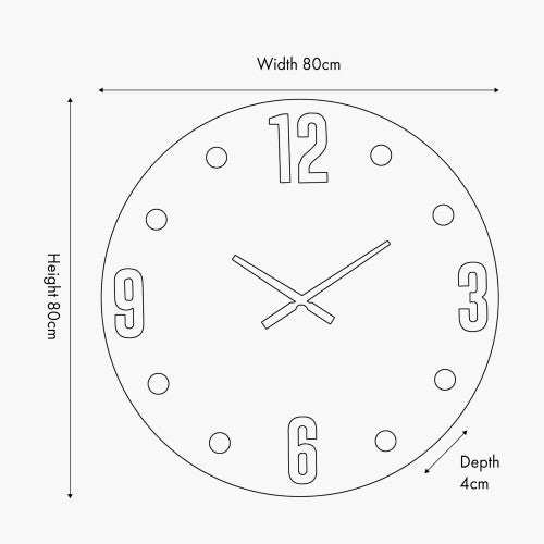 Pacific Black and Gold Metal Retro Wall Clock