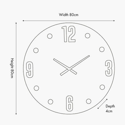 Pacific Black and Gold Metal Retro Wall Clock