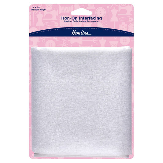 Hemline Iron-On Interfacing 1m x 1m /40″ x 40″ 1 sheet