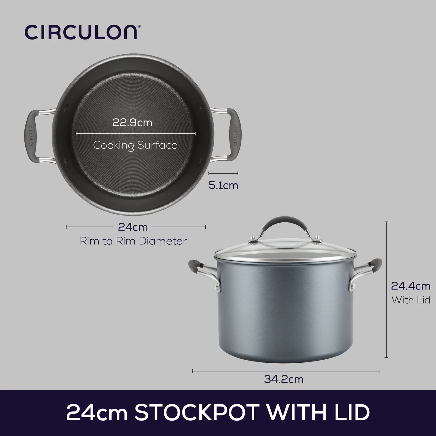 Circulon ScratchDefense A1 Series Stockpot (24cm / 7.6L)