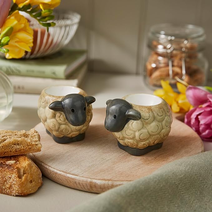 Cooksmart Highland Sheep Set of 2 Egg Cups