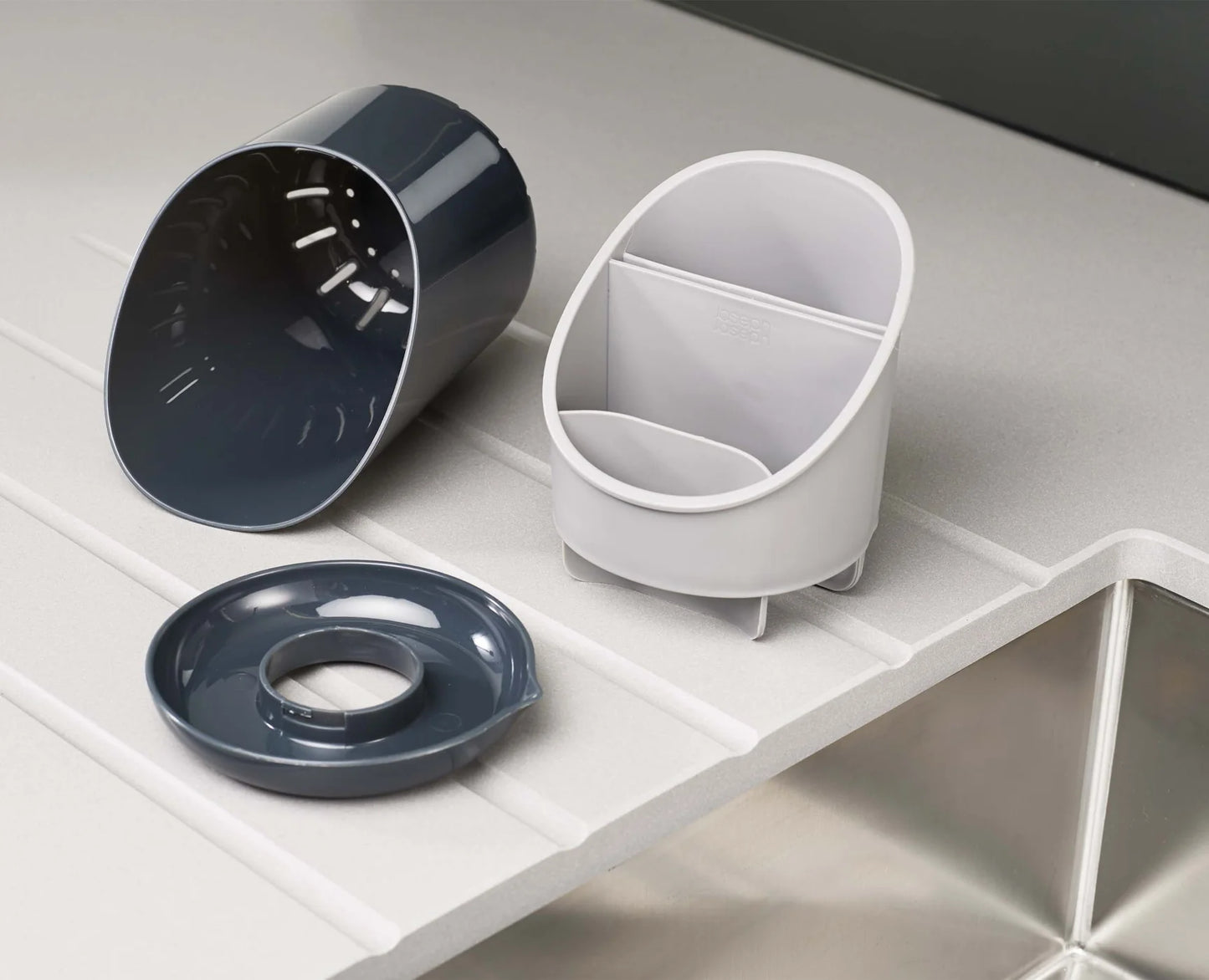 Joseph & Joseph Dock™ Grey Cutlery Drainer