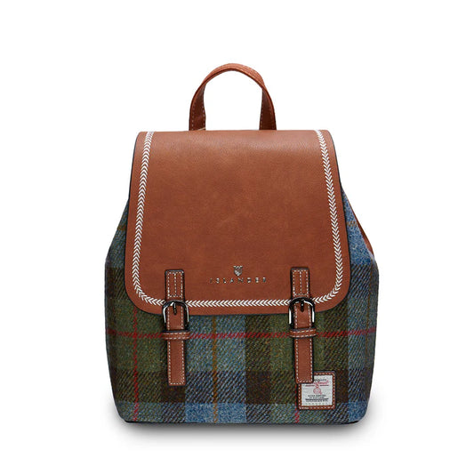 Islander Chestnut and Blue Tartan Jura Backpack