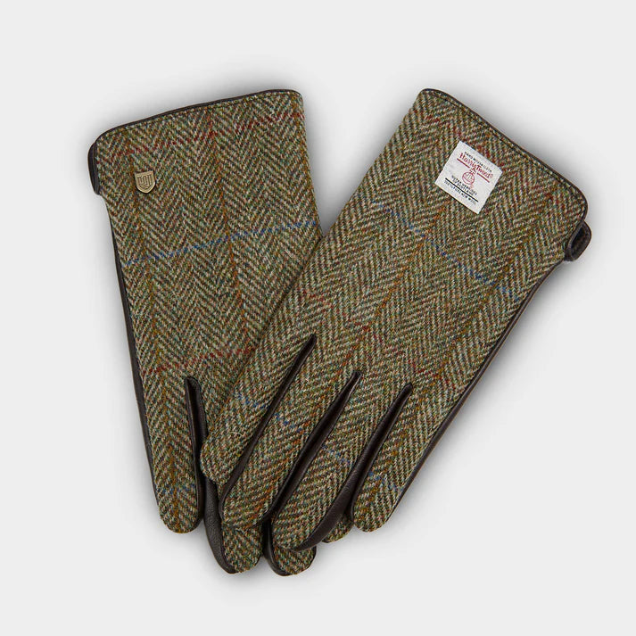 Islander Men's Gloves in Chestnut Herringbone (Medium)