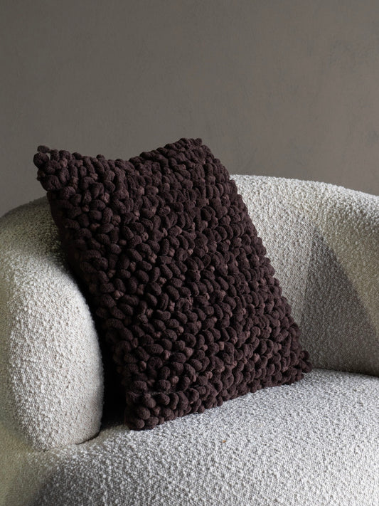 Libra Lucan Cushion in Dark Brown