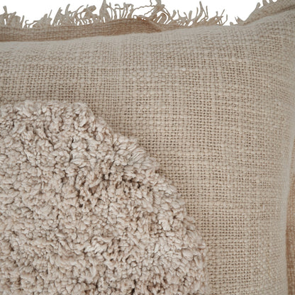 Libra Centric Cushion Circle in Beige