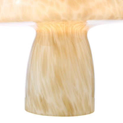 Dar Addie Table Lamp White Art Glass