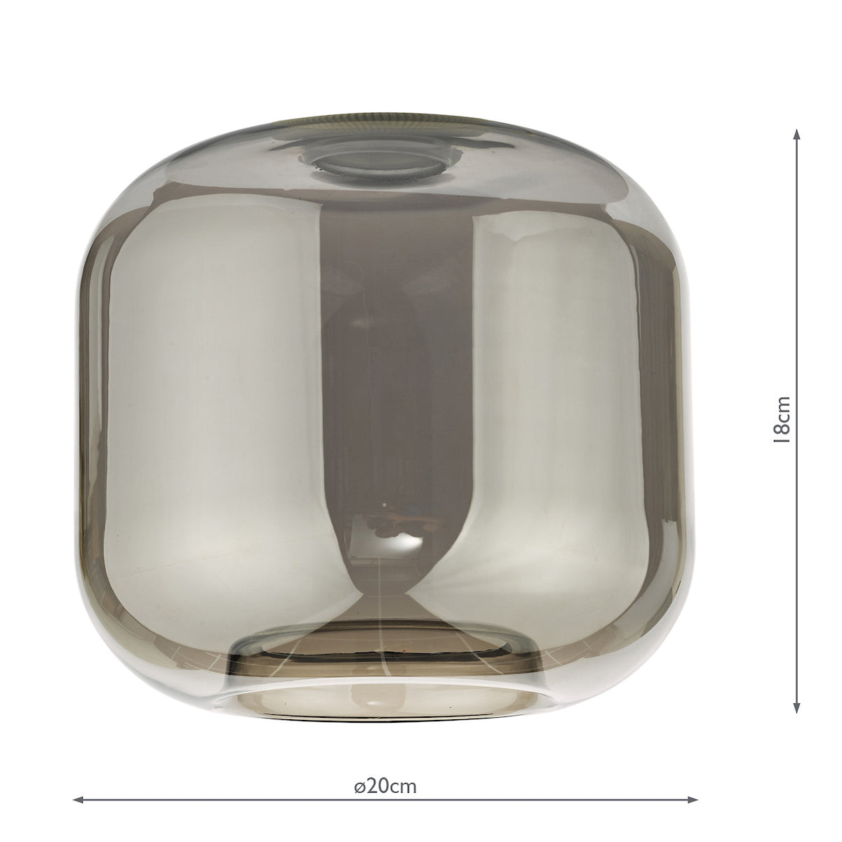 Dar Aiden Easy Fit Pendant Smoked Glass