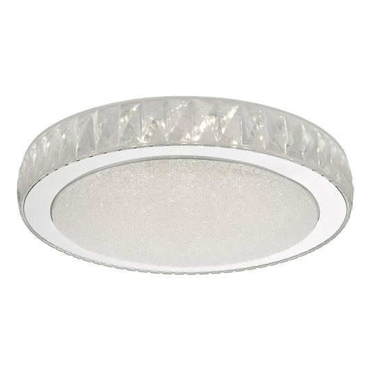 Dar Akelia Flush Acrylic & Stainless Steel Large LED