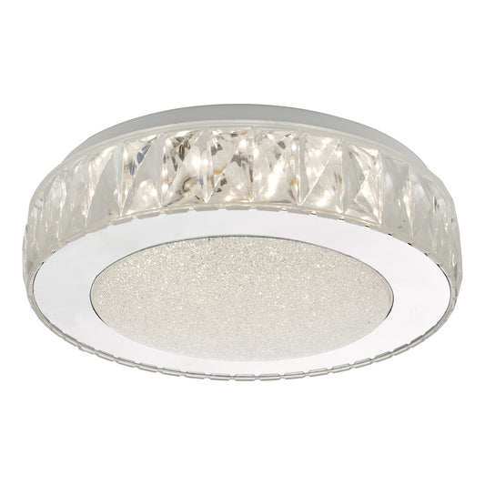 Dar Akelia Flush Acrylic & Stainless Steel Small LED