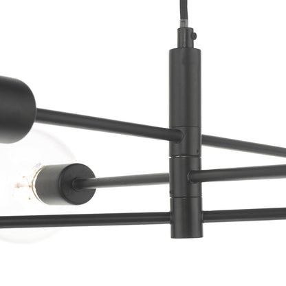 Dar Alana 6 Light Pendant Black