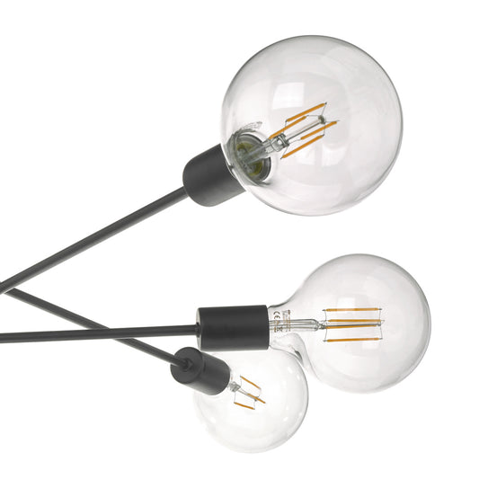 Dar Alana 6 Light Pendant Black