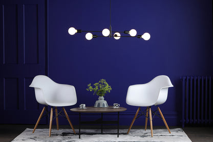 Dar Alana 6 Light Pendant Black