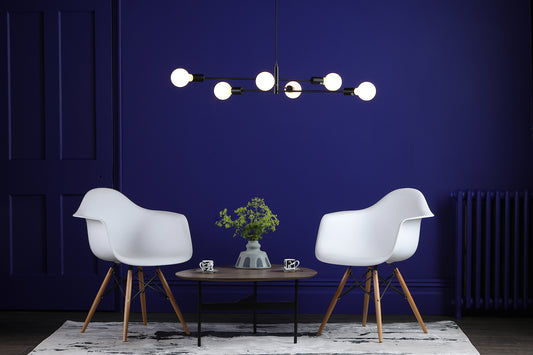 Dar Alana 6 Light Pendant Black