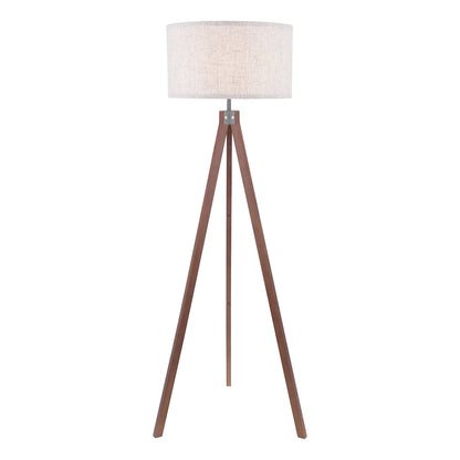 Dar Armitage Tripod Floor Lamp Dark Wood With Shade