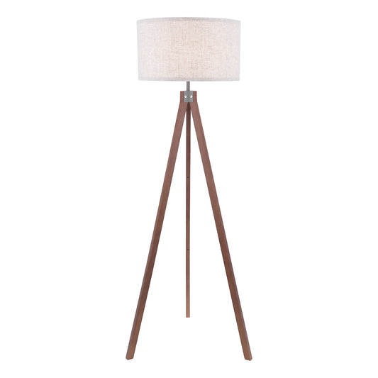 Dar Armitage Tripod Floor Lamp Dark Wood With Shade