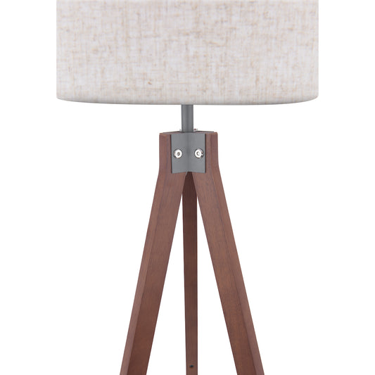 Dar Armitage Tripod Floor Lamp Dark Wood With Shade