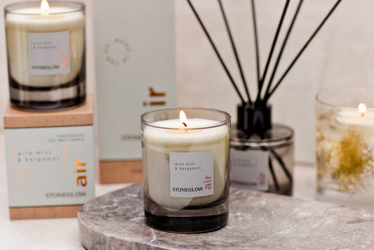 Stoneglow Wild Mint & Bergamot Soy Wax Scented Candle