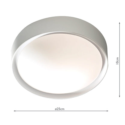 Dar Beta Bathroom Flush Cream & Opal Glass IP44