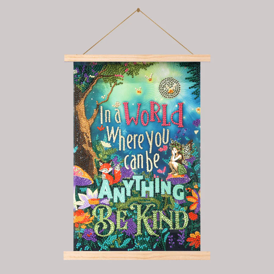 Craft Buddy Be Kind Mini Crystal Art Scroll Kit 20x30