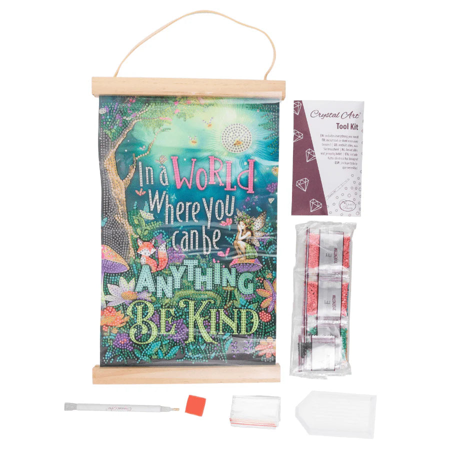 Craft Buddy Be Kind Mini Crystal Art Scroll Kit 20x30
