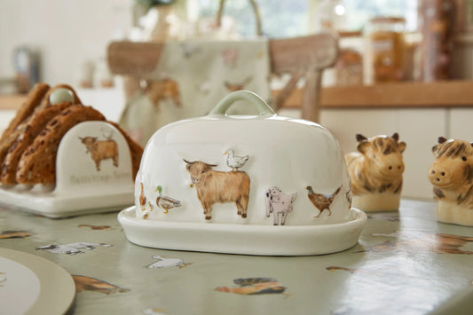 Cooksmart Buttercup Farm Ceramic Butter Dish