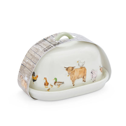 Cooksmart Buttercup Farm Ceramic Butter Dish