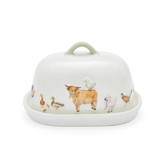 Cooksmart Buttercup Farm Ceramic Butter Dish
