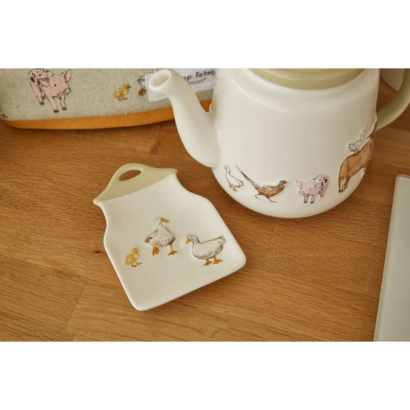 Cooksmart Buttercup Farm Ceramic Tea Bag Tidy