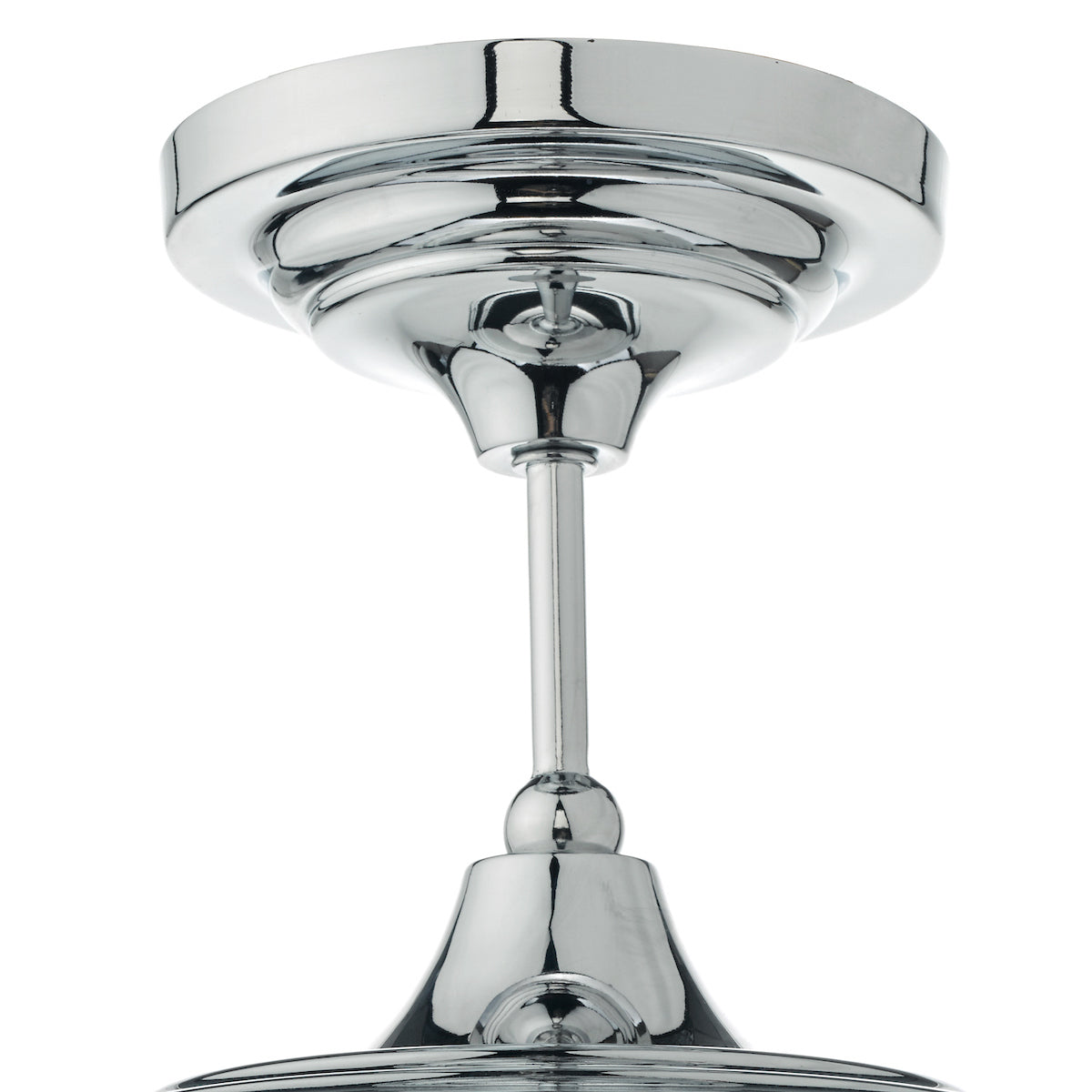 Dar Caden Bathroom Semi Flush Polished Chrome Opal Glass IP44